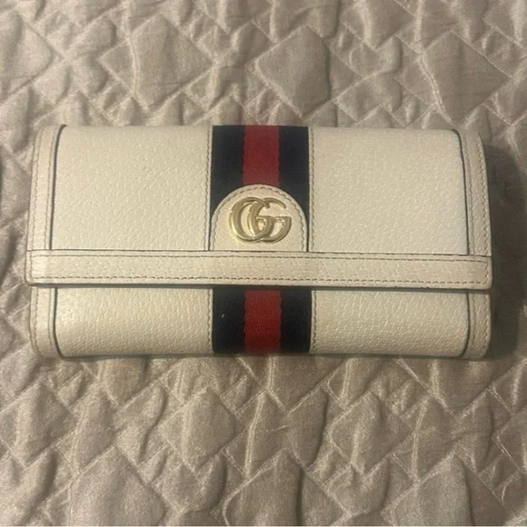 Gucci Cream Wallet with Red and Blue Stripes - Picture 6 of 6
